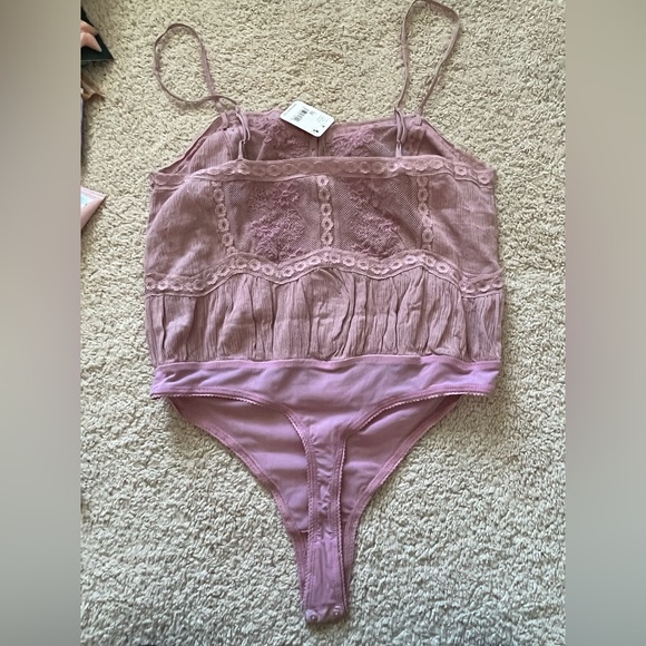 NWT Free People Still the One Lace Intimately FP Sheer Floral Bodysuit La Fluer - Picture 7 of 11